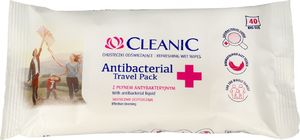 Cleanic CLEANIC_Refresing Wet Wipes Antibacterial Travel Pack chusteczki odświeżające z płynem antybakteryjnym 40szt. 1
