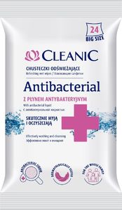 Cleanic CLEANIC_Antibacterial odświeżające chusteczki antybakteryjne 24szt. 1
