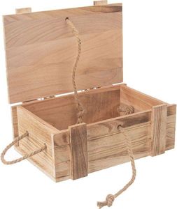 Orion Skrzynka drewniana skrzynia pojemnik z pokrywką 30x21x12cm do przechowywania opakowanie na prezent prezentowe uniwersalny 4