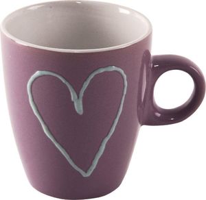 Orion Kubek ceramiczny w serca zestaw kubków do kawy herbaty 4 sztuki 230 ml 6