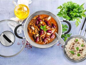 Orion Garnek stalowy Dalie z pokrywką 20cm 3.7l 8