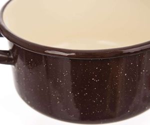 Orion Garnek rondel garnuszek emaliowany 1.5l brązowy 3