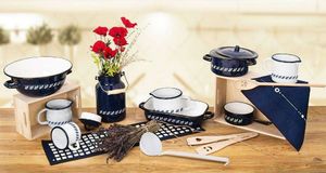 Orion Garnek rondel emaliowany 12cm 0.6l niebieski 4