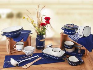 Orion Garnek rondel emaliowany 12cm 0.6l niebieski 5