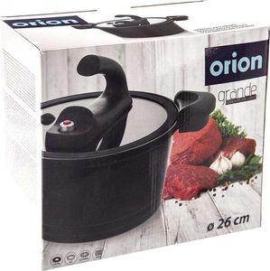 Orion Garnek CIŚNIENIOWY próżniowy szybkowarowy szybkowar granitowy GRANDE 5,5L 26 cm uniwersalny 11