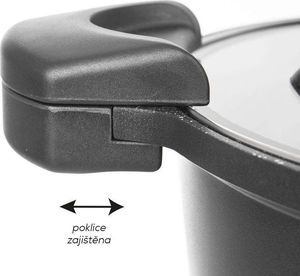 Orion Garnek CIŚNIENIOWY próżniowy szybkowarowy szybkowar granitowy GRANDE 5,5L 26 cm uniwersalny 9