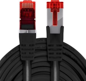 Spacetronik Kabel RJ45 CAT 6 S/FTP AWG27 LSZH czarny 0,5m 2