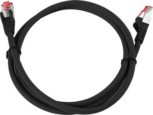 Spacetronik Kabel RJ45 CAT 6 S/FTP AWG27 LSZH czarny 0,5m 3
