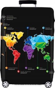 Pan i Pani Gadżet Pokrowiec na walizkę Mapa Świata 1