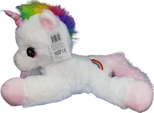 PLUSZOWY JEDNOROŻEC BIAŁO FIOLETOWY MASKOTKA 30 CM 1