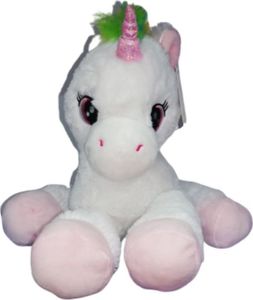 PLUSZOWY JEDNOROŻEC BIAŁO FIOLETOWY MASKOTKA 30 CM 2