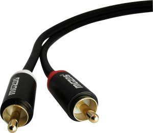 Kabel Mozos Kabel Mozos RCA (Cinch) x2 - RCA (Cinch) x2 1m czarny (MCABLE-2R2R) + Opaska zaciskowa Czarny 100 sztuk (MCABLE-L) 3