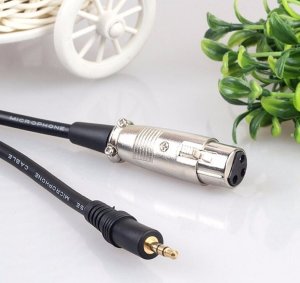 Mozos Mozos Kabel mikrofonowy XLR - Mini Jack 3.5 mm MCABLE-XLR + Opaska zaciskowa Czarny 100 sztuk (MCABLE-L) 3
