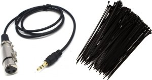 Mozos Mozos Kabel mikrofonowy XLR - Mini Jack 3.5 mm MCABLE-XLR + Opaska zaciskowa Czarny 100 sztuk (MCABLE-M) 1