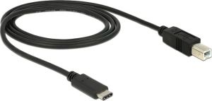 Kabel USB Delock USB-C - USB-B 1 m Czarny (83601) 1