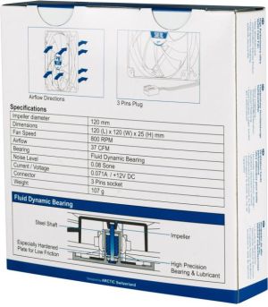 Wentylator Arctic F12 Silent (ACFAN00027A) 5
