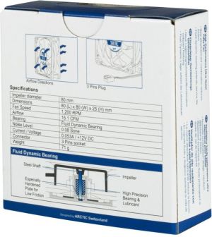 Wentylator Arctic F8 Silent (ACFAN00025A) 7