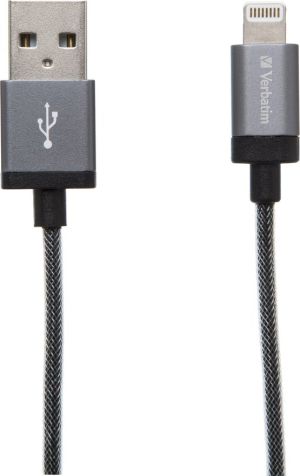 Kabel USB Verbatim Lightning, 30cm, szary (48855) 1