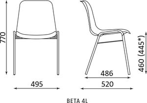 Nowy Styl Krzesło BETA chrome K-31 niebieskie 2