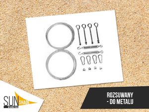 SunShade ŻAGIEL PRZECIWSŁONECZNY ROZSUWANY ZWIJANY 3X5 12