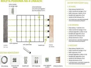 SunShade Zestaw Montażowy Do Drewna Dedykowany Dla Rolet Poziomych 2