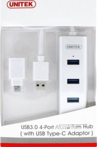 HUB USB Unitek 4x USB 3.0 + USB typu C (Y-3082B) 2