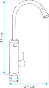 Przepływowy podgrzewacz wody Home Life Inox Digital SDR-18DC-3H 3.2 kW 0.6 MPa (4461-P) 2