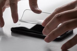 Moshi Moshi AirFoil Pro Elastyczne szkło hybrydowe na iPhone 12 Mini (czarna ramka) 9