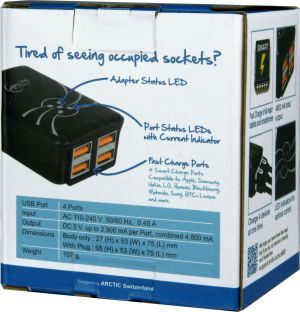 Ładowarka Arctic Smart Charger 4800 4x USB-A 4.8 A (APWCH00009A) 9