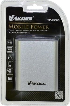 Powerbank Vakoss 10400 mAh Srebrny  (TP-2588S) 2
