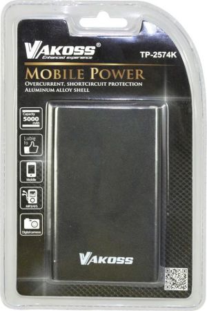 Powerbank Vakoss 5000 mAh Czarny  (TP-2574K) 2