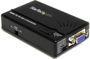 Adapter AV StarTech Composite Video - S-Video - D-Sub (VGA) czarny (VID2VGATV2) 1