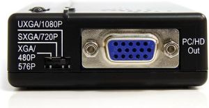 Adapter AV StarTech Composite Video - S-Video - D-Sub (VGA) czarny (VID2VGATV2) 2