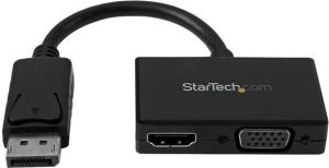 Adapter AV StarTech DisplayPort - HDMI - D-Sub (VGA) czarny (DP2HDVGA) 1