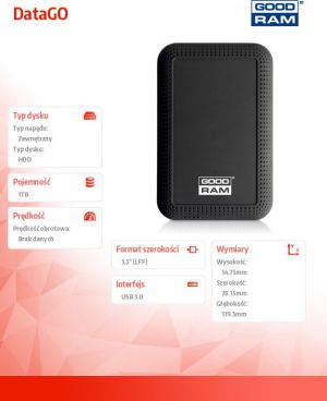 Dysk zewnętrzny HDD GoodRam HDD 1 TB Czarny (HDDGR-01-1000) 4