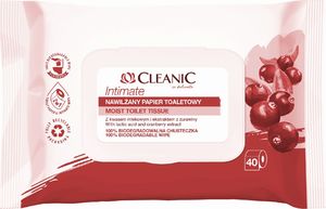 Cleanic Cleanic Intimate Nawilżany Papier toaletowy 1op.-40szt 1