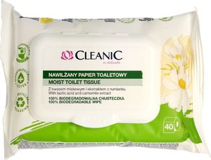 Cleanic Cleanic Papier toaletowy nawilżany z ekstraktem z rumianku 1op.-40szt 1