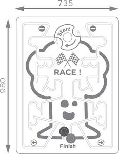 KBT Tablica edukacyjna na plac zabaw Wyścigi KBT 4