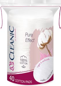 Cleanic Płatki kosmetyczne Pure Effect owalne 1op. 40szt 1