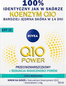 Nivea Q10 Power Krem przeciwzmarszczkowy + redukcja porów SPF15 na dzień 50ml 1