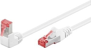 Goobay GOOBAY Patchcord S/FTP Kat. 6 Prosty / Kątowy 90 Biały 0,5m 1