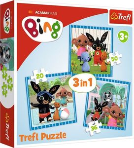 Trefl Puzzle 3w1 Zabawy z przyjaciółmi Bing 1