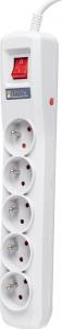 Listwa zasilająca Libox przeciwprzepięciowa 5 gniazd 3 m biała (LBR-3) 6