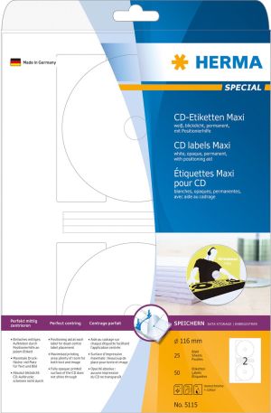Herma Etykiety CD 50 sztuk (5115) 3