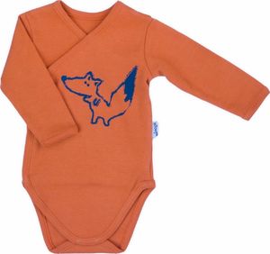NICOL Body dla chłopca niemowlęce wyprawka kopertowe długi rękaw Fox club Nicol 56 1