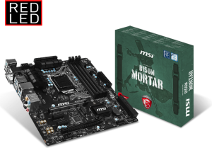 Płyta główna MSI Zestaw: B150M MORTAR DDR4 USB 3.1 mATX + HyperX HX421C14FBK2/8 2x 4GB 2133MHz 1