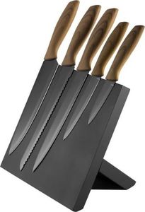Platinet PLATINET 5 BLACK KNIVES SET WOODEN HANDLE WITH BLACK MAGNETIC BOARD 1