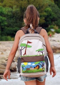 Hugger Plecak tornister dla dzieci Hugger, Let's Go! - Large, wiek 6-9 lat, wzór Safari 1