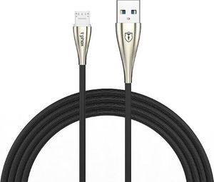 Kabel USB T-Phox KABEL T-PHOX NOBLE MICRO USB BLACK 1M ; 2.4A 1