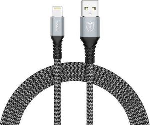 Kabel USB T-Phox USB-A - Lightning 1 m Szary 1